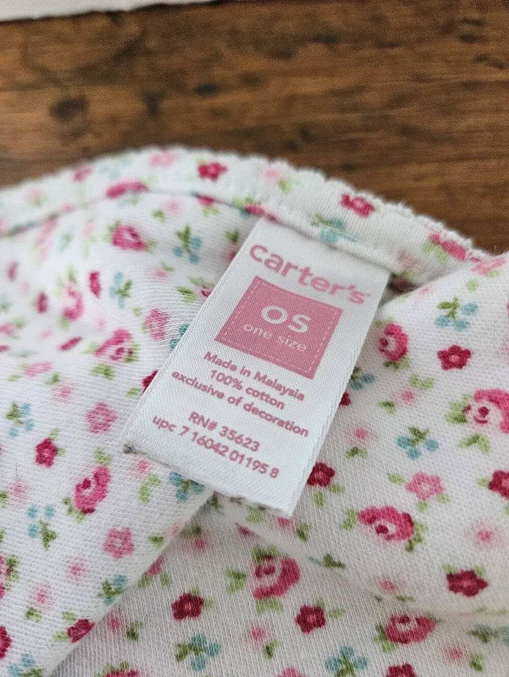 Vintage Carters Cotton Baby Blanket Love Applique Pink With Floral Back